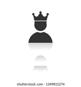 Vector icon man crown 10 EPS