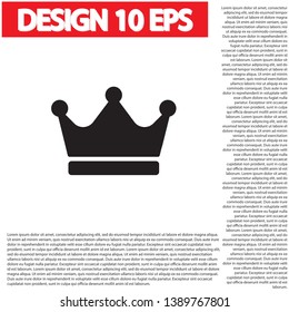 Vector icon man crown 10 EPS . Lorem Ipsum Illustration design