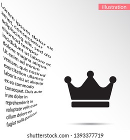 Vector icon man crown 10 EPS . Lorem Ipsum Illustration design