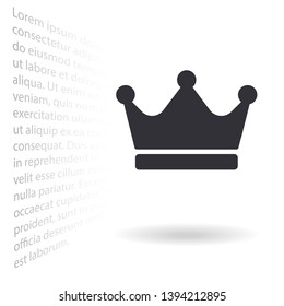 Vector icon man crown 10 EPS . Lorem Ipsum Illustration design