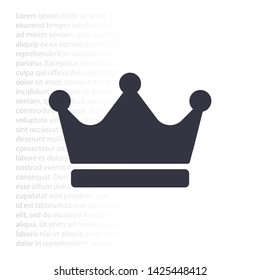 Vector icon man crown 10 EPS . Lorem Ipsum Illustration design