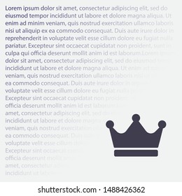 Vector icon man crown 10 EPS . Lorem Ipsum Illustration design