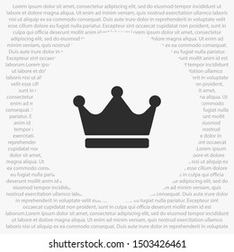 Vector icon man crown 10 EPS . Lorem Ipsum Illustration design