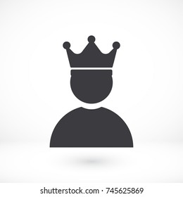 Vector icon man crown 10 EPS