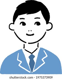 Vector icon of a man giving an explanation