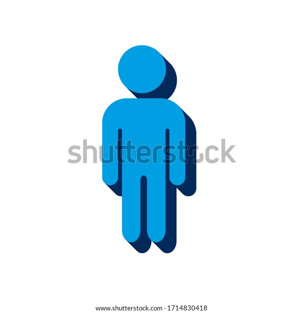 Vector icon man\
isometric. 3d  sign isolated\
on white background.