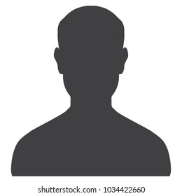 Vector icon man, male profile icon. Man silhouette illustration