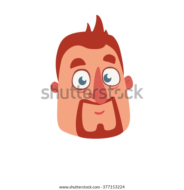 Vector Icon Man Orange Hair Cartoon Stock Vector (Royalty Free) 377153224 Shutterstock