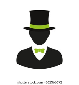 Vector icon man in retro style for websites and mobile isolated on white background