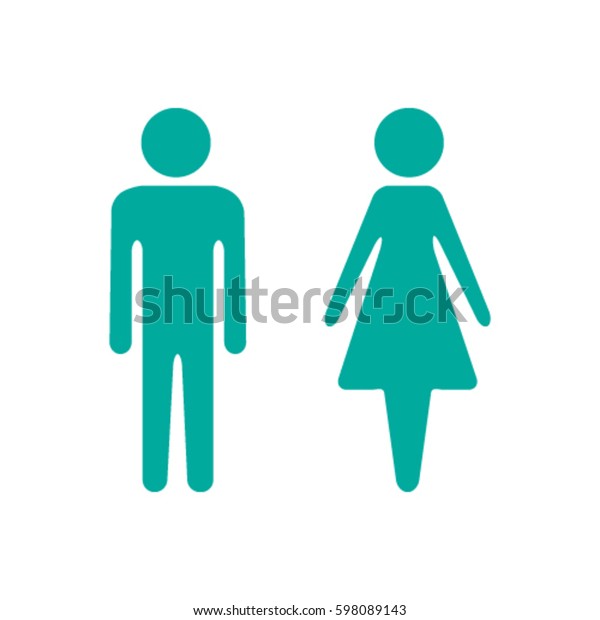 男女を含むベクター画像アイコン トイレの看板 人の姿を描いた簡単なイラスト のベクター画像素材 ロイヤリティフリー