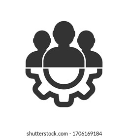 Vector Icon For Management And Guidance. Teamwork And Partnership. Template For The Site And App. Isolated On A White Background. Simple Design.