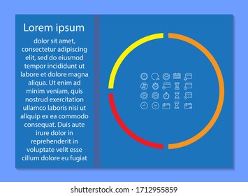  icono vectorial muchos calendarios reloj de arena