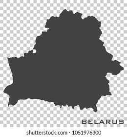 Vector icon map of belarus on transparent background