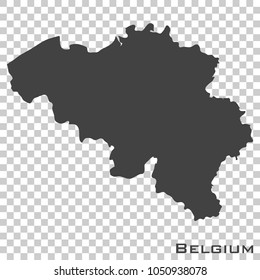 Vector icon map of belgium on transparent background