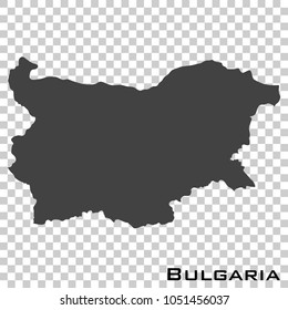 Vector icon map of bulgaria on transparent background