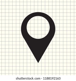Vector icon map Icons markers.