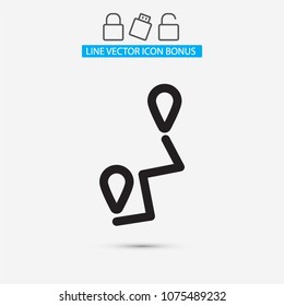 Vector icon map search 10 EPS