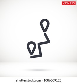 Vector icon map search 10 EPS