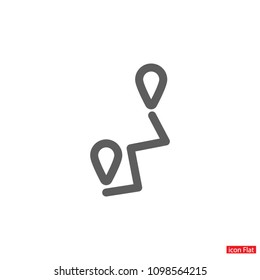 Vector icon map search 10 EPS