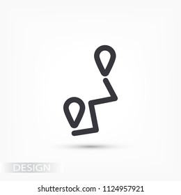 Vector icon map search 10 EPS