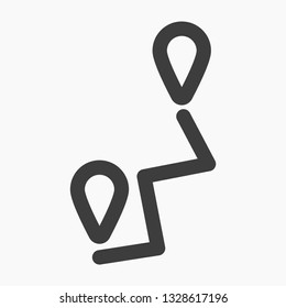 Vector icon map search 10 EPS