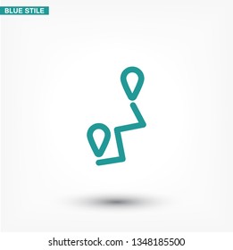 Vector icon map search 10 EPS
