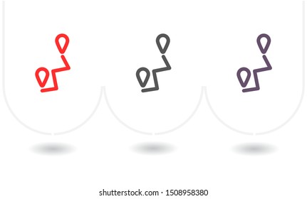 Vector icon map search 10 EPS . Lorem Ipsum Illustration design