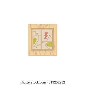 vector icon of map,position