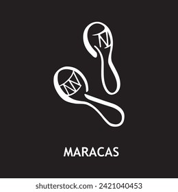 vector icon for maracas, musical instruments