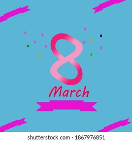 Icono vectorial del 8 de marzo en los pasos 10
