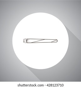 Vector icon marijuana and smoking drugs