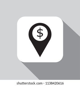 Vector icon marker location icon Dollar