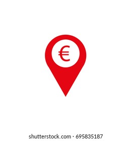 Vector icon marker location icon Euro