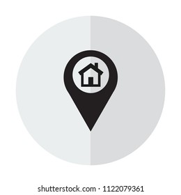 Vector icon marker location icon house