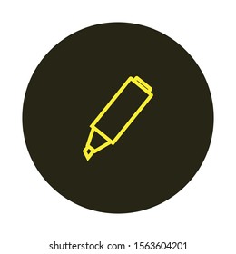 vector icon, marker pen, formed with simple shapes