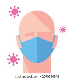 Vector icon of a masked person.