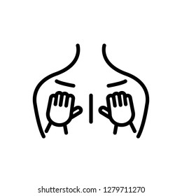 Vector icon for massage