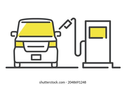 Material del icono del vector: gasolina de reabastecimiento