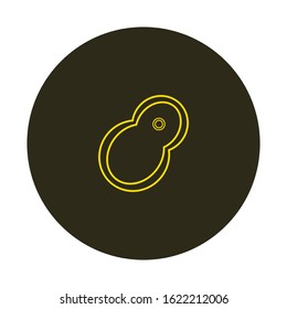 vector icon, with meat cutlet shape