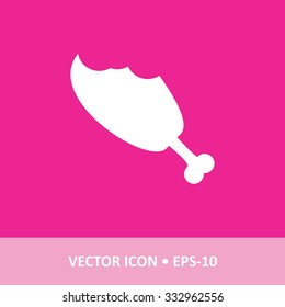Vector Icon of meat on Magenta Background. Eps.10.