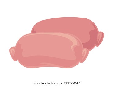 Vector icon of meat sausage