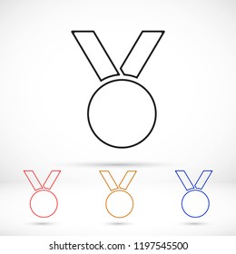Vector icon medal 10 EPS