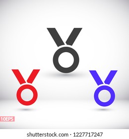Vector icon medal 10 EPS