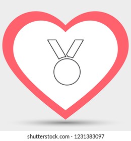Vector icon medal 10 EPS