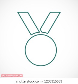 Vector icon medal 10 EPS