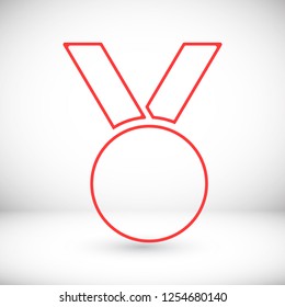 Vector icon medal 10 EPS