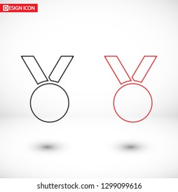Vector icon medal 10 EPS