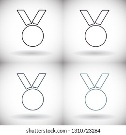 Vector icon medal 10 EPS