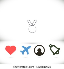 Vector icon medal 10 EPS
