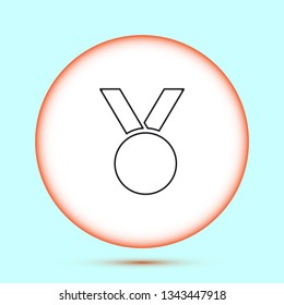 Vector icon medal 10 EPS